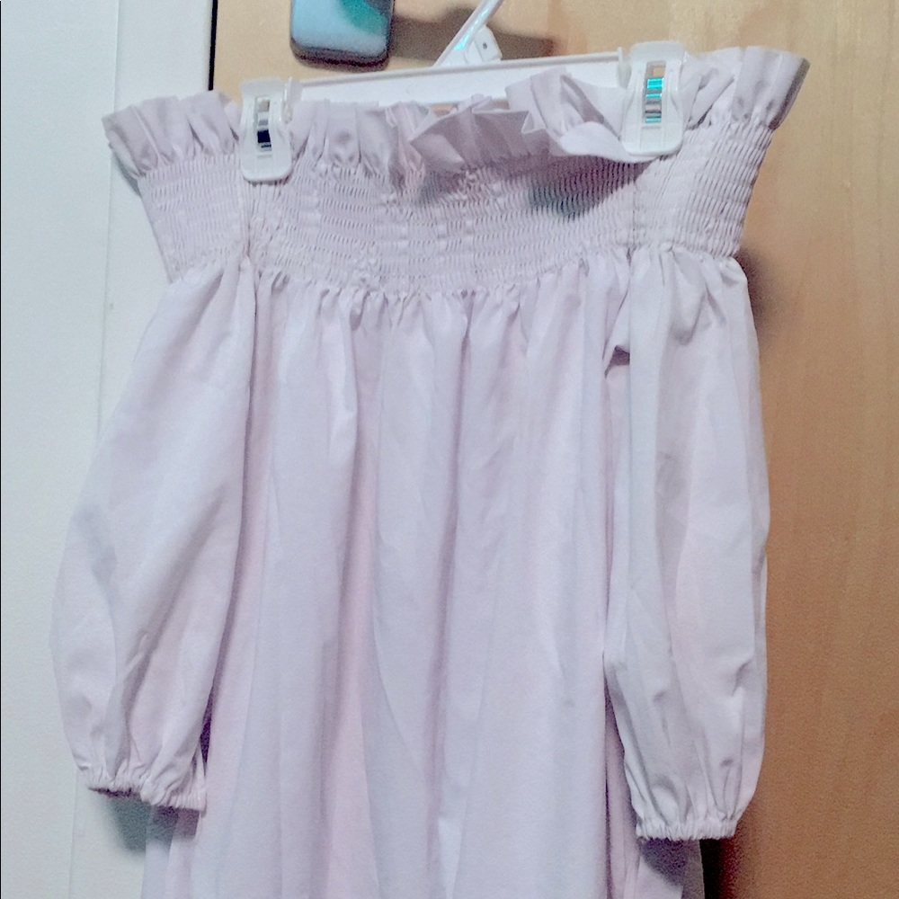 Sexy off shoulder ruffle loose blouse M